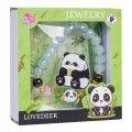 Sada šperkov Panda modrý náramok