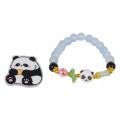 Sada šperkov Panda modrý náramok