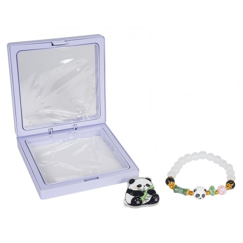Sada šperkov s bielym náramkom Panda