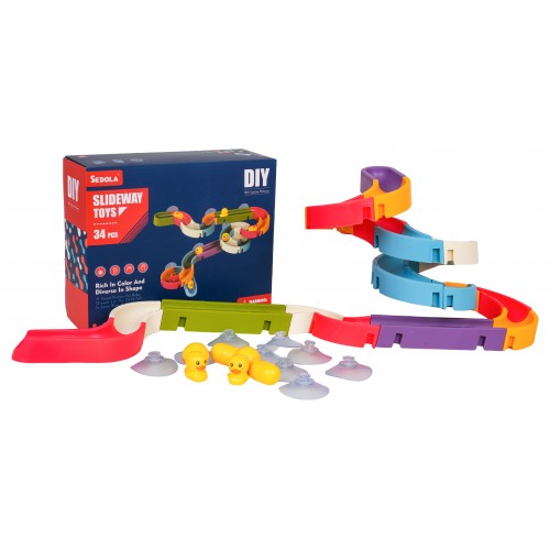 Guľôčková dráha pripevnená k vani 34 ks.