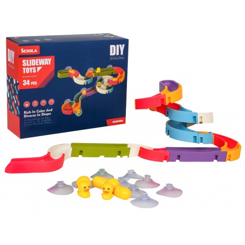 Guľôčková dráha pripevnená k vani 34 ks.