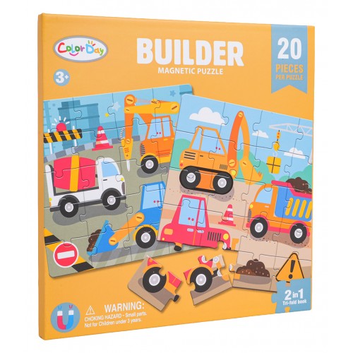 Magnetické puzzle Stavenisko + Kniha