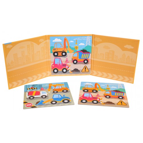 Magnetické puzzle Stavenisko + Kniha