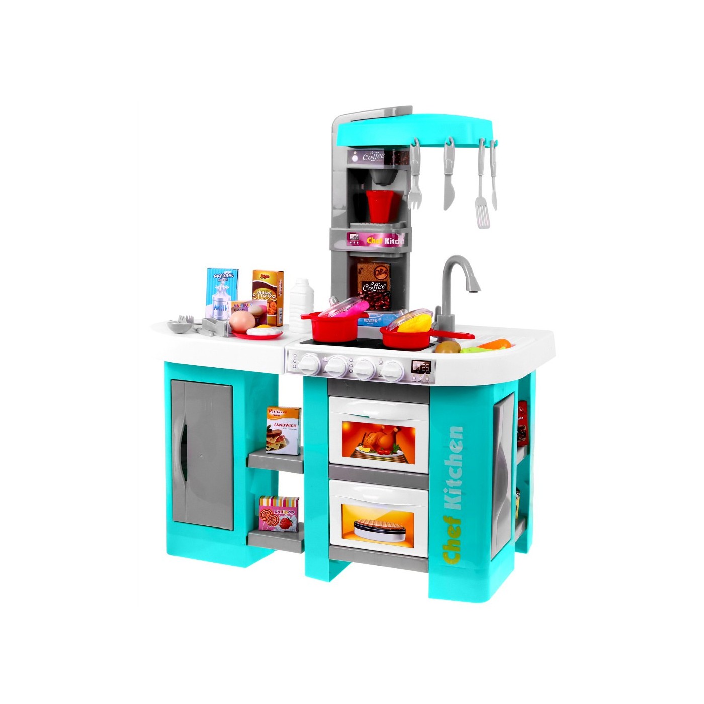 Kuchyňa s Chladničkou Digestor Kohútik s Vodou Modrá