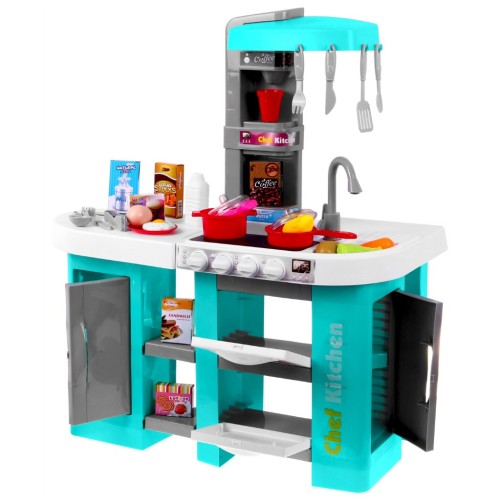 Kuchyňa s Chladničkou Digestor Kohútik s Vodou Modrá