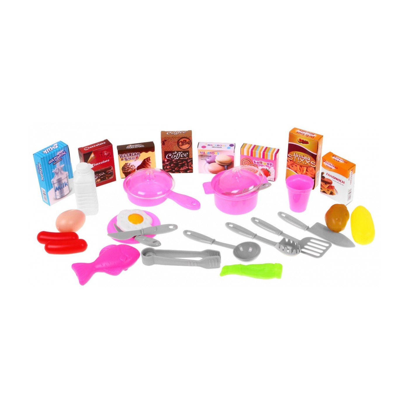 Kuchyňa s Chladničkou Digestor Kohútik s Vodou Ružová