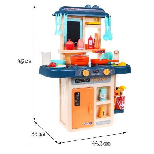 Farebná Kuchyňa pre deti 3+ Interaktívny horák s parou + Kohútik s vodou + Kriedová tabuľa + Príslušenstvo 42 ks.