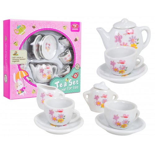 Keramická kvetinová čajová súprava