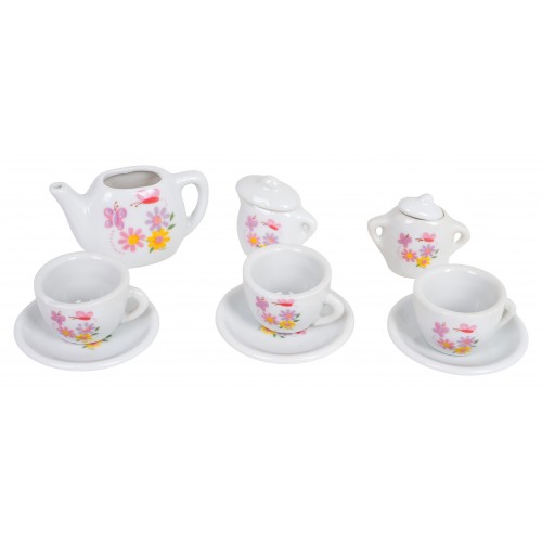 Keramická kvetinová čajová súprava