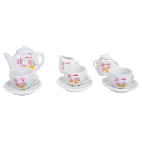 Keramická kvetinová čajová súprava