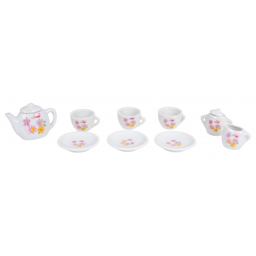 Keramická kvetinová čajová súprava