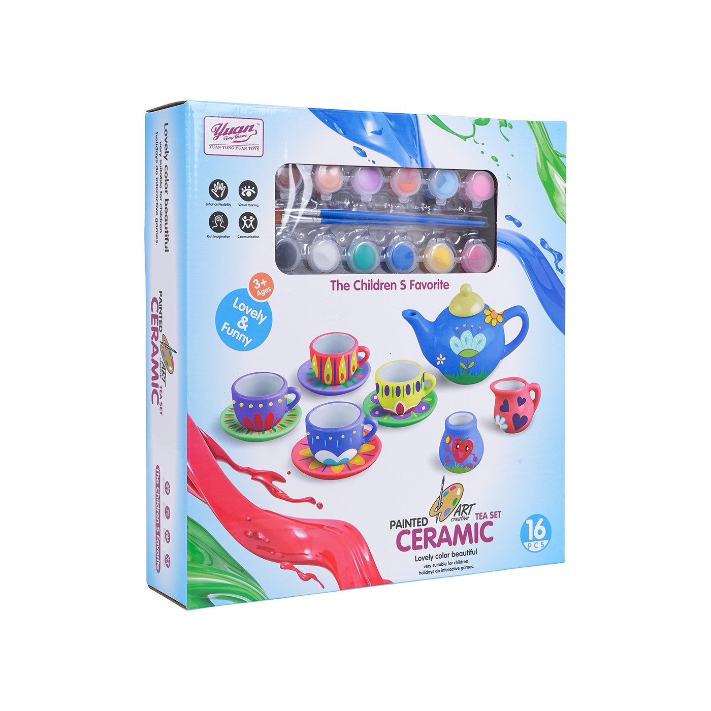 Keramická súprava na maľovanie čaju