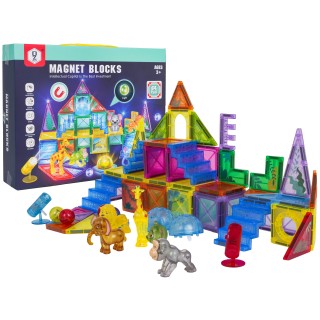 Sada magnetických kociek 3D ZOO, 64 dielov.