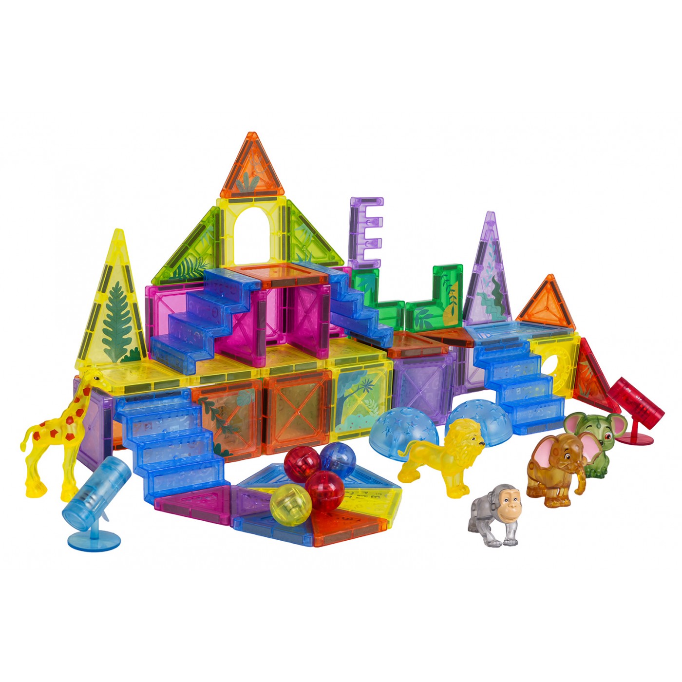 Sada magnetických kociek 3D ZOO, 64 dielov.