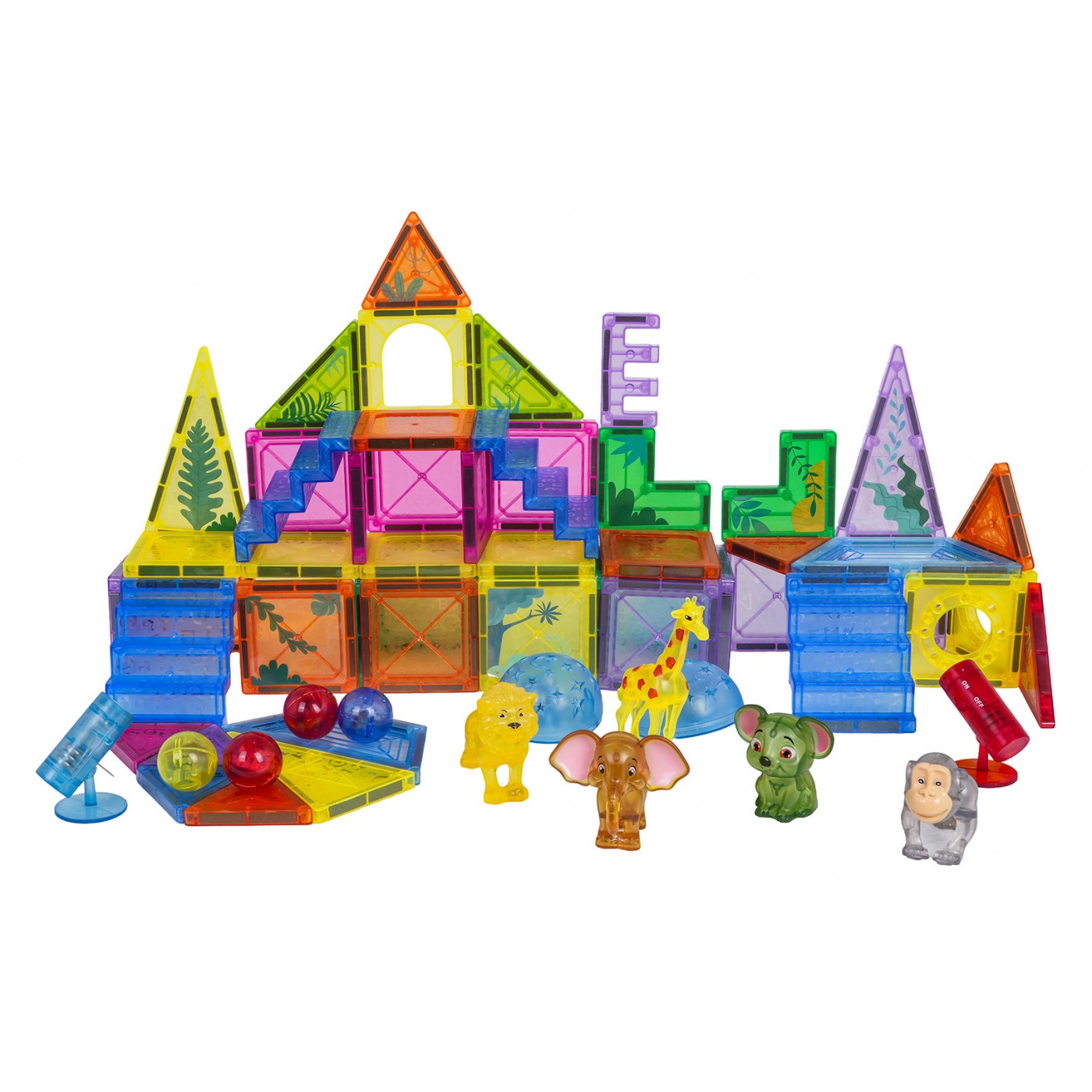 Sada magnetických kociek 3D ZOO, 64 dielov.