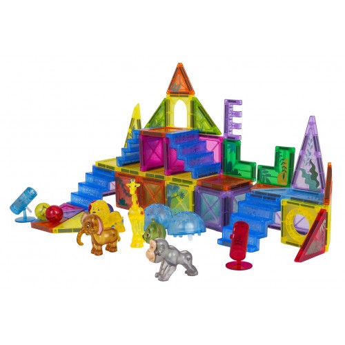 Sada magnetických kociek 3D ZOO, 64 dielov.