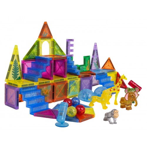 Sada magnetických kociek 3D ZOO, 64 dielov.