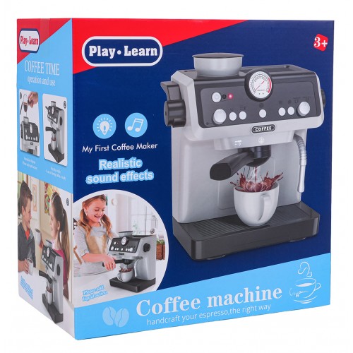 Kávovar sivý so svetelnými a zvukovými funkciami