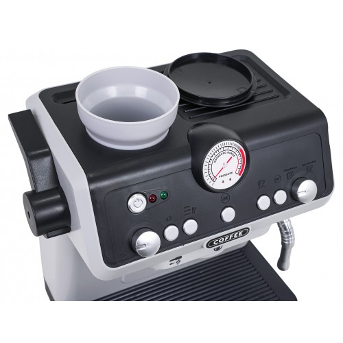 Kávovar sivý so svetelnými a zvukovými funkciami