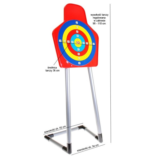 Veľká Kuša pre deti 3+ Terč na stojane + 3 šípy s prísavkami + Púzdro