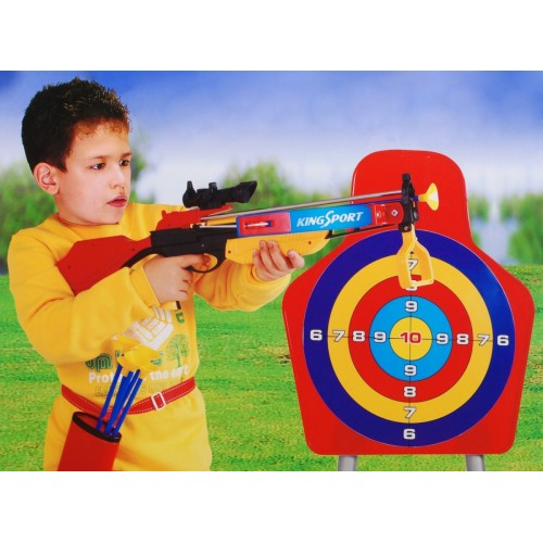 Veľká Kuša pre deti 3+ Terč na stojane + 3 šípy s prísavkami + Púzdro