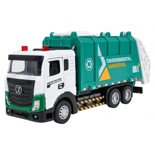 Kovové smetiarske auto s funkciou svetla