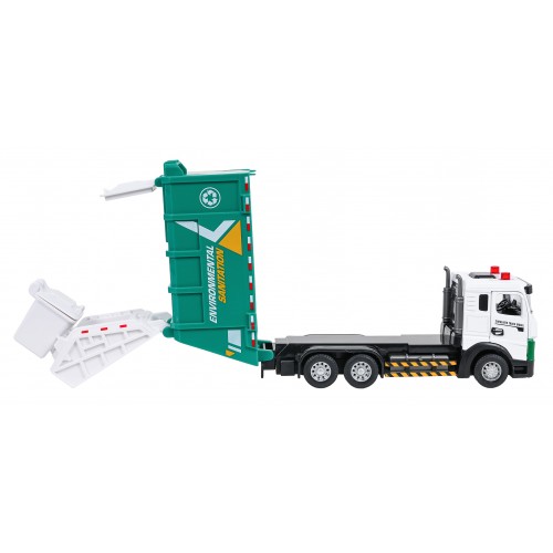 Kovové smetiarske auto s funkciou svetla