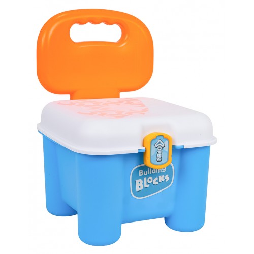 Súprava mäkkých blokov + odkladacia stolička modrá
