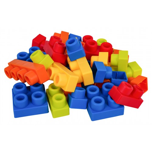 Súprava mäkkých blokov + odkladacia stolička modrá