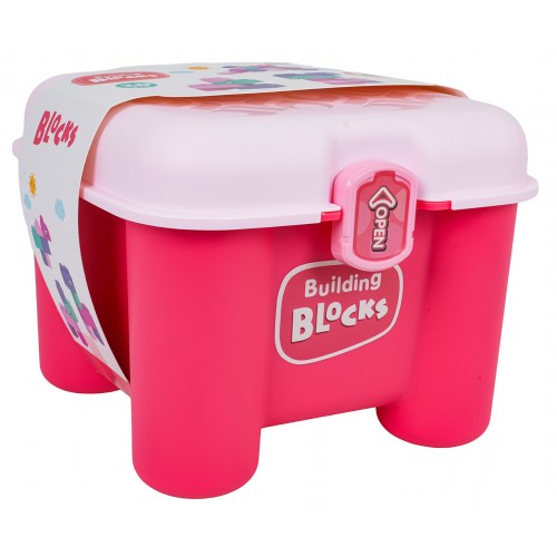 Súprava mäkkých elektrických tehál + ružové úložné kreslo