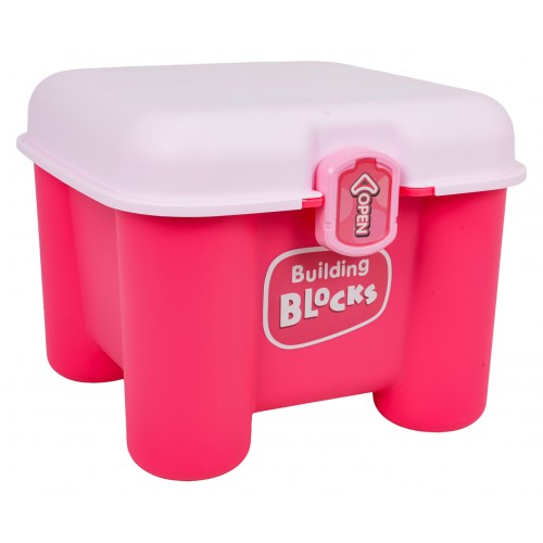 Súprava mäkkých elektrických tehál + ružové úložné kreslo