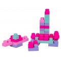 Sada mäkkých blokov 32 kusov. Ružový + kufor