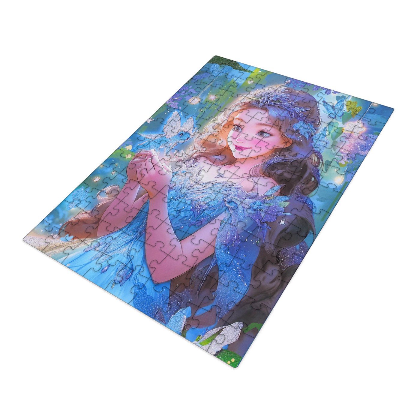 Sada puzzle 100ks. Modrá víla