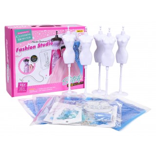 Malá dizajnérska súprava, modré materiály + príslušenstvo