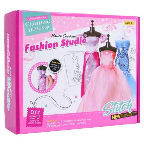 Malá dizajnérska súprava, modré materiály + príslušenstvo