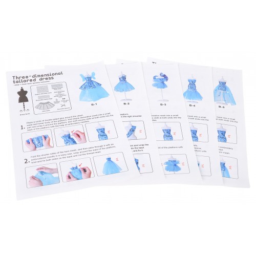 Malá dizajnérska súprava, modré materiály + príslušenstvo