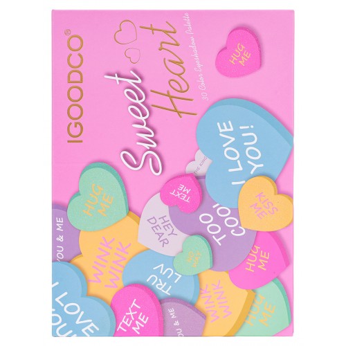 MEGA sada na líčenie v tvare srdca