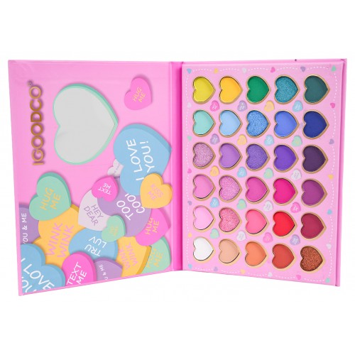 MEGA sada na líčenie v tvare srdca