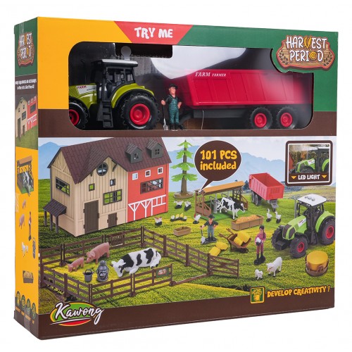 MEGA farmárska sada s traktorom a príslušenstvom