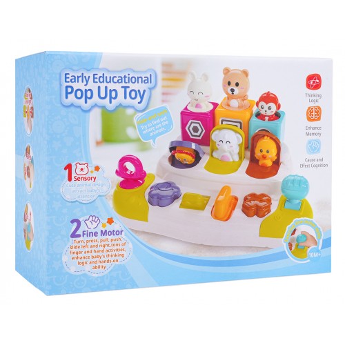 Interaktívne hračky s vyskakovacími zvieratkami