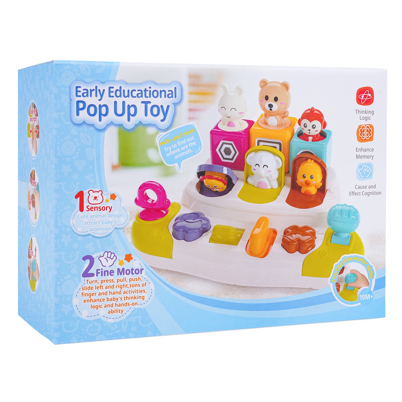 Interaktívne hračky s vyskakovacími zvieratkami