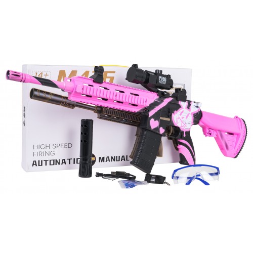 Puška M416 Pink Water Diabolo + príslušenstvo