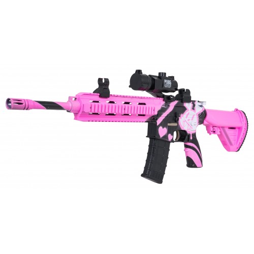 Puška M416 Pink Water Diabolo + príslušenstvo