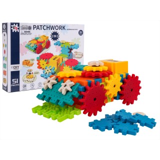 Sada stavebných kociek STEAM, 51 dielov.