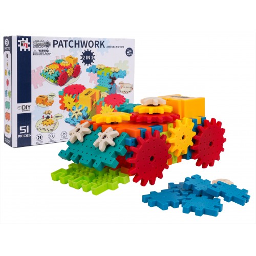 Sada stavebných kociek STEAM, 51 dielov.