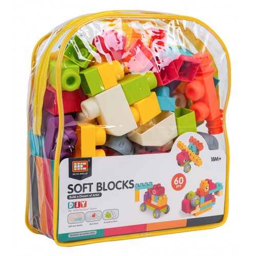 Sada mäkkých blokov 60 ks. + Batoh