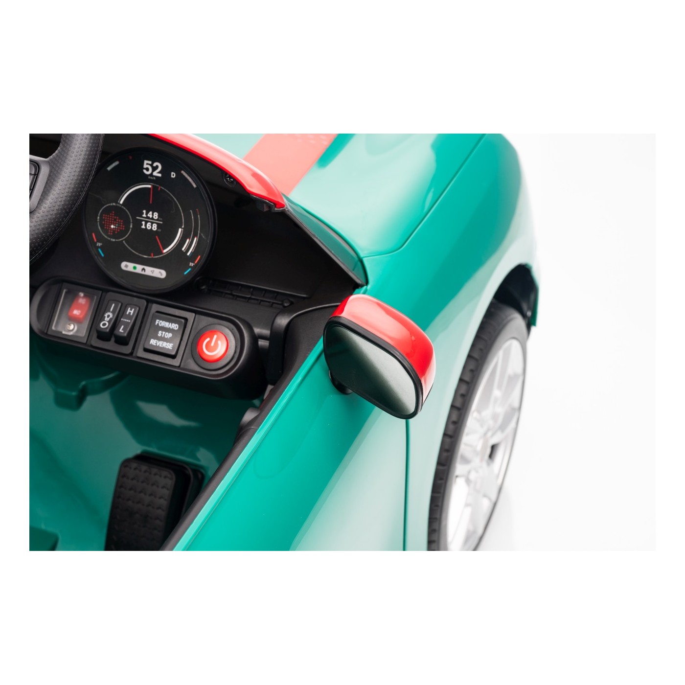 Zelené vozidlo Mini Cooper