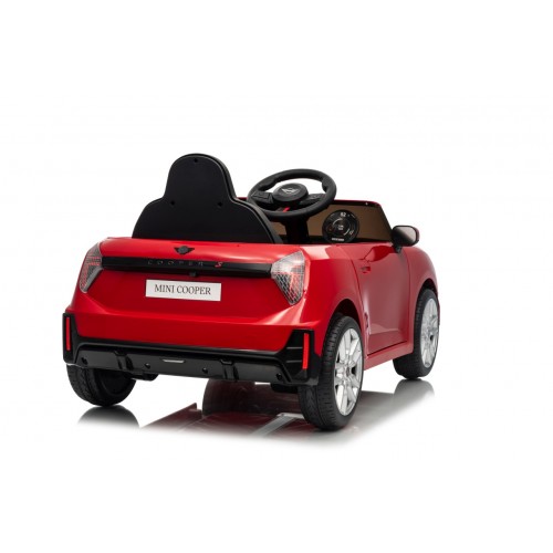 Červené vozidlo Mini Cooper