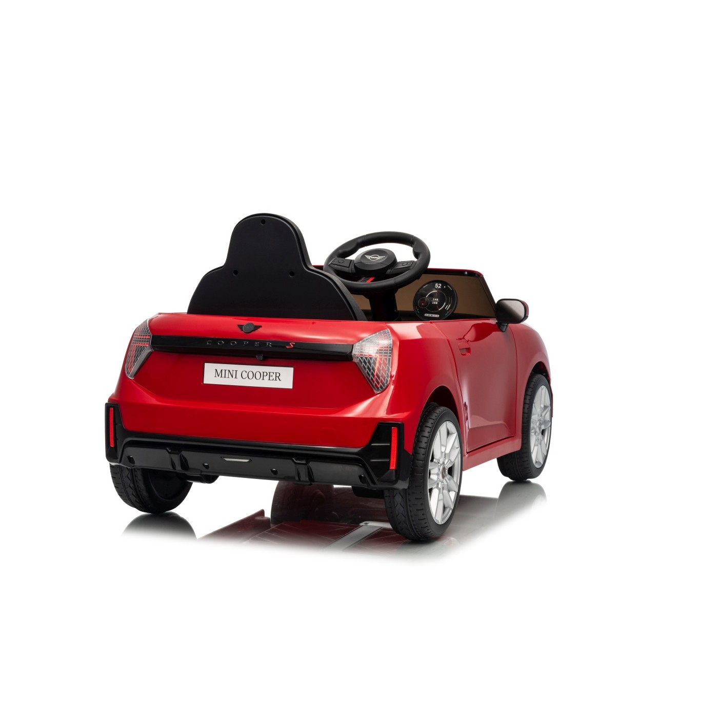 Červené vozidlo Mini Cooper