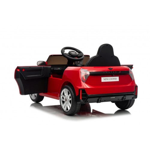 Červené vozidlo Mini Cooper